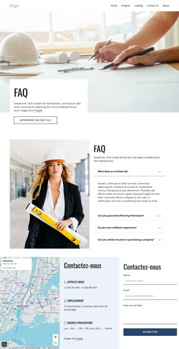 FAQ Sur L'Architecture – Page De Destination HTML