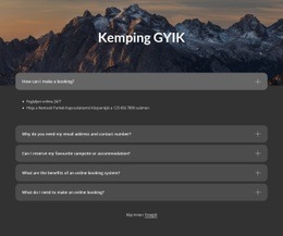 Webdesign Kemping GYIK Blokk Számára