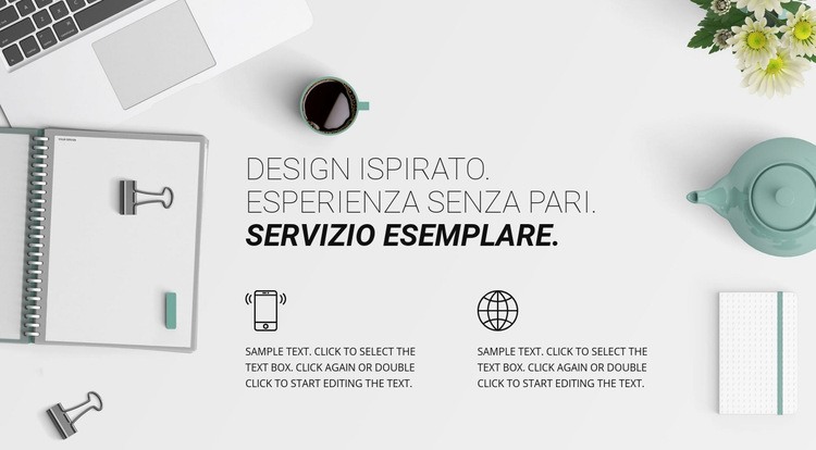 Nuova esperienza di design Costruttore di siti web HTML