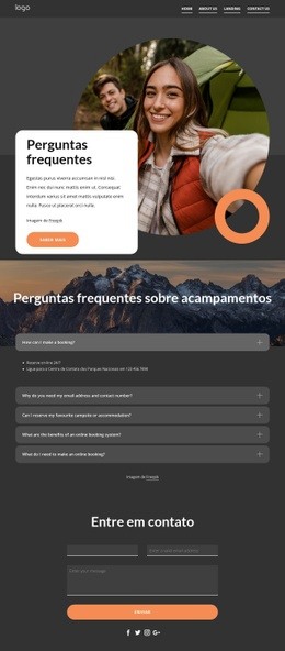 Perguntas Frequentes Sobre Acampamentos - Maquete Definitiva De Site