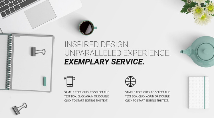 New design experience Website Mockup