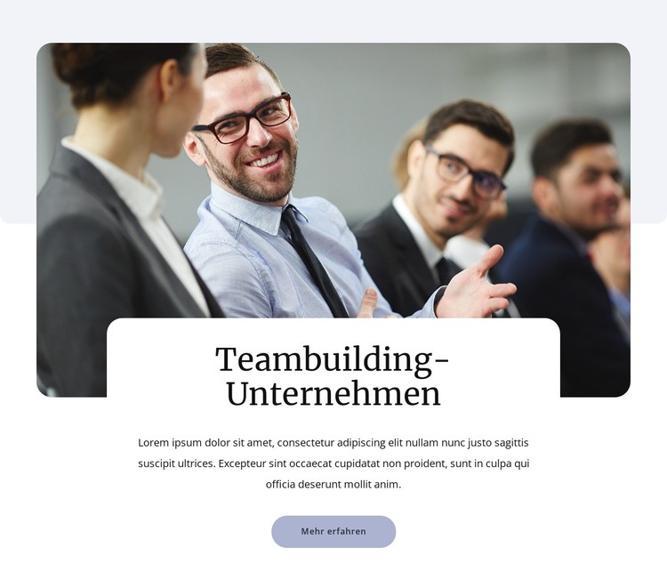 Teambuilding-Dienste und -Aktivitäten CSS-Vorlage