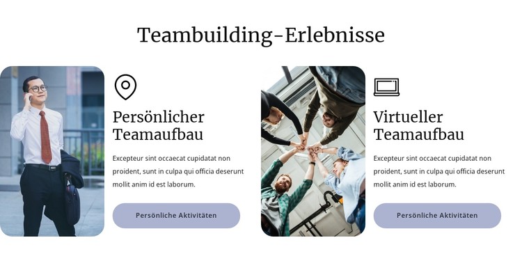 Teambuilding-Erlebnisse CSS-Vorlage