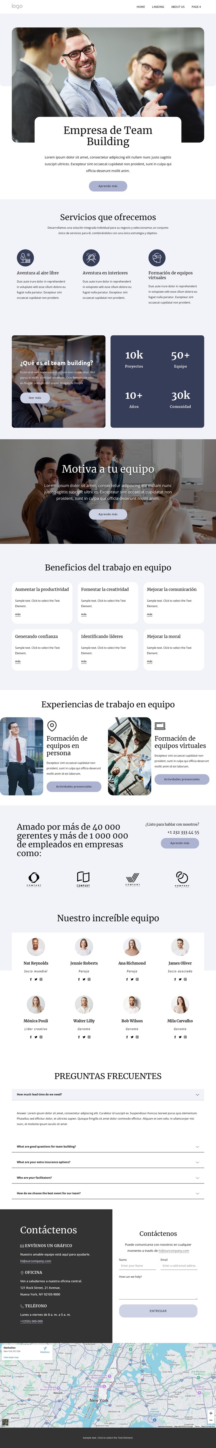 Soluciones de formación de equipos Plantilla CSS