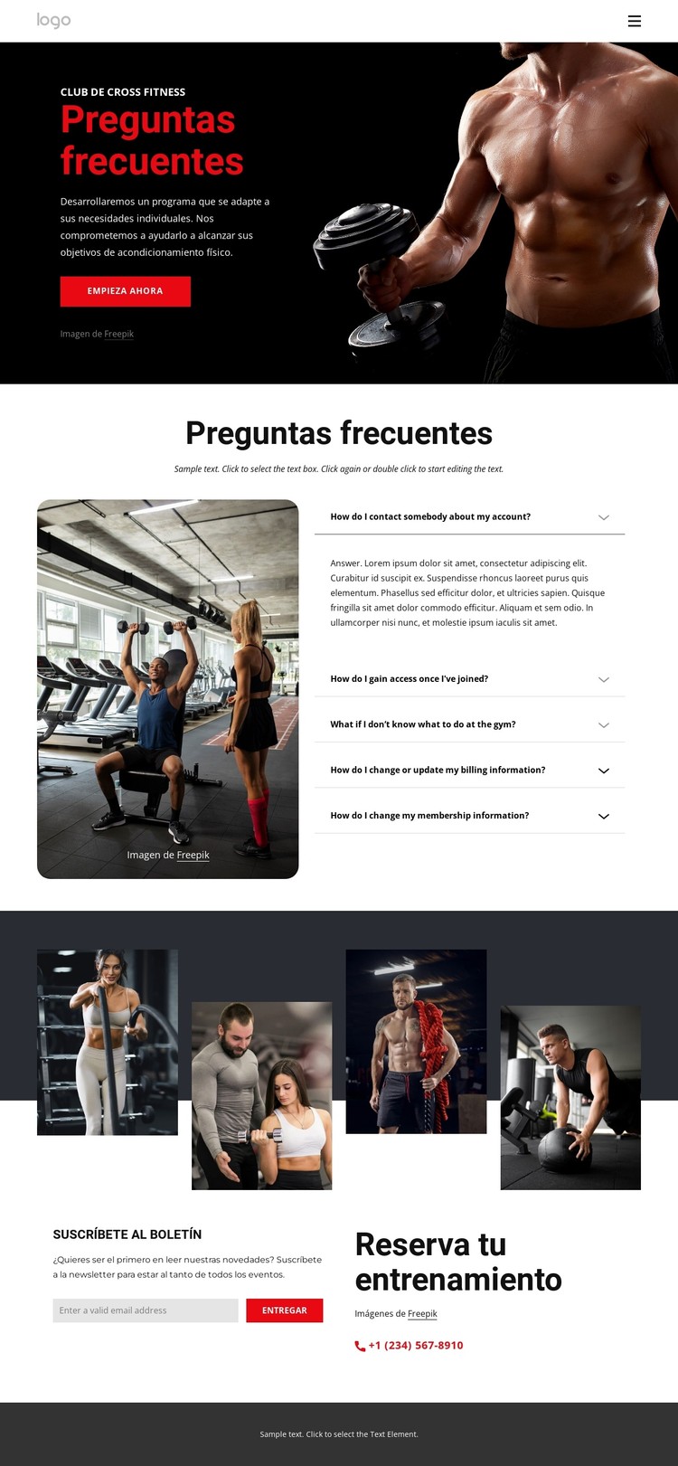 Preguntas frecuentes sobre membresía Plantilla CSS