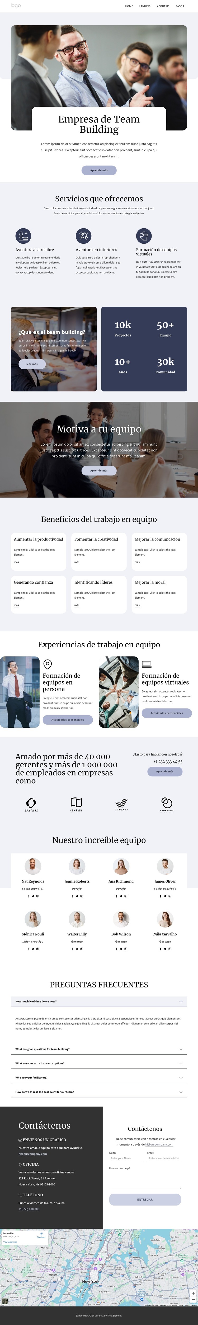 Soluciones de formación de equipos Plantilla HTML