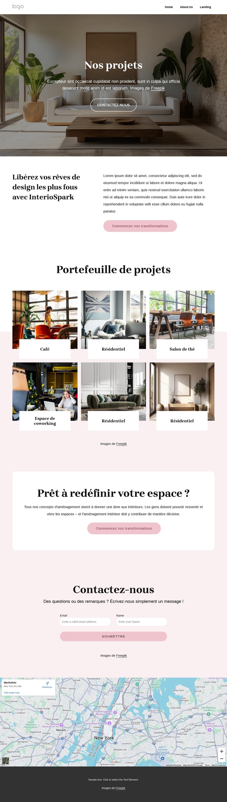 Des espaces nourrissants pour l'âme Modèle de site Web