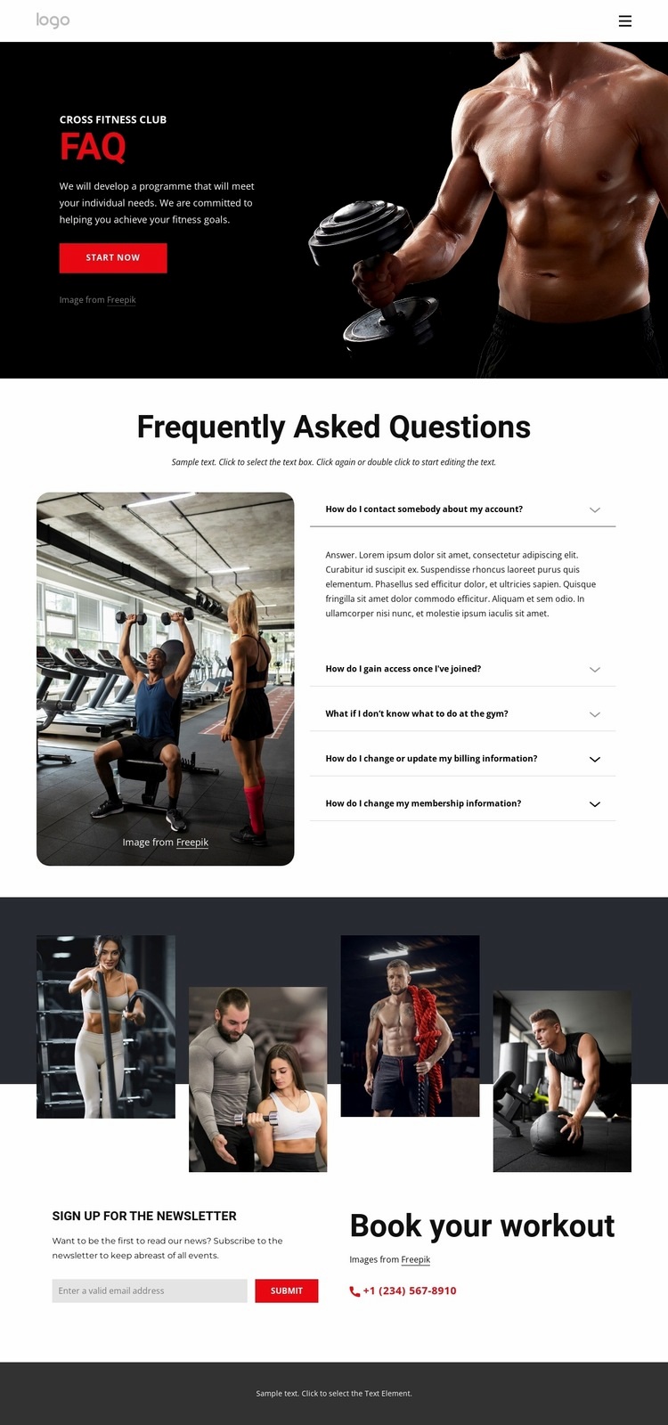 Membership FAQ Homepage Design