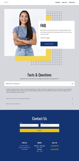 Read our FAQs - CSS Template by Nicepage