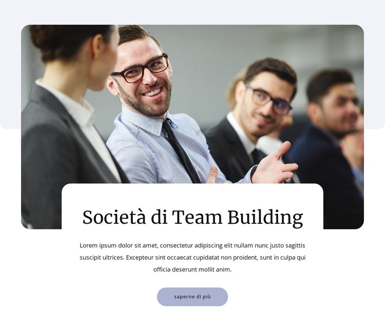 Servizi e attività di team building Modello CSS