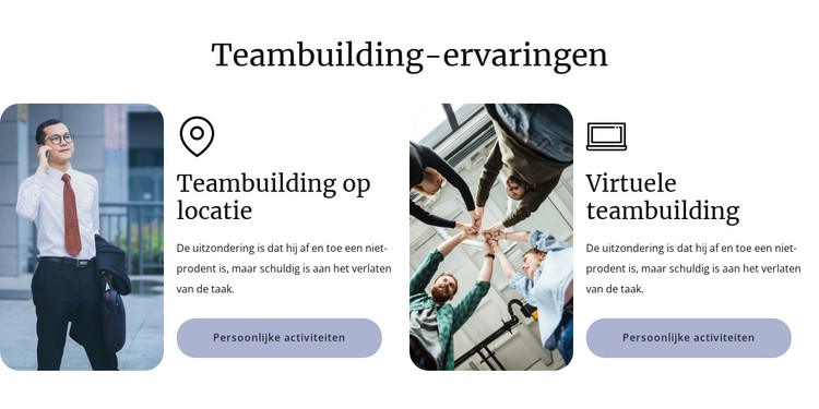 Teambuilding-ervaringen CSS-sjabloon