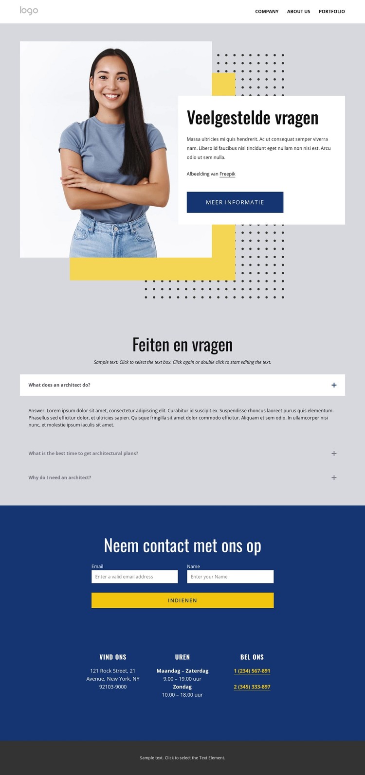 Lees onze FAQ's CSS-sjabloon