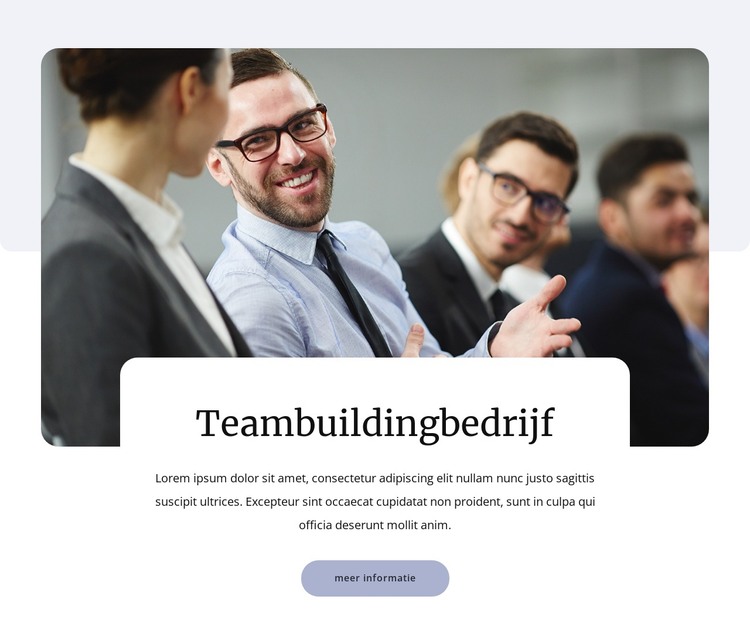 Teambuildingdiensten en -activiteiten HTML-sjabloon