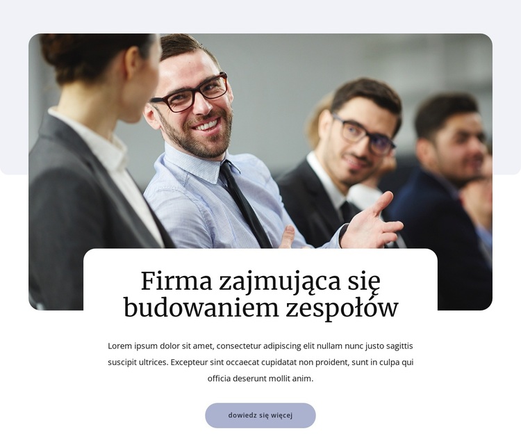 Usługi i zajęcia team buildingowe Motyw WordPress