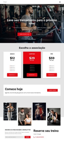 Entrar Para Um Clube Esportivo - Design HTML Page Online