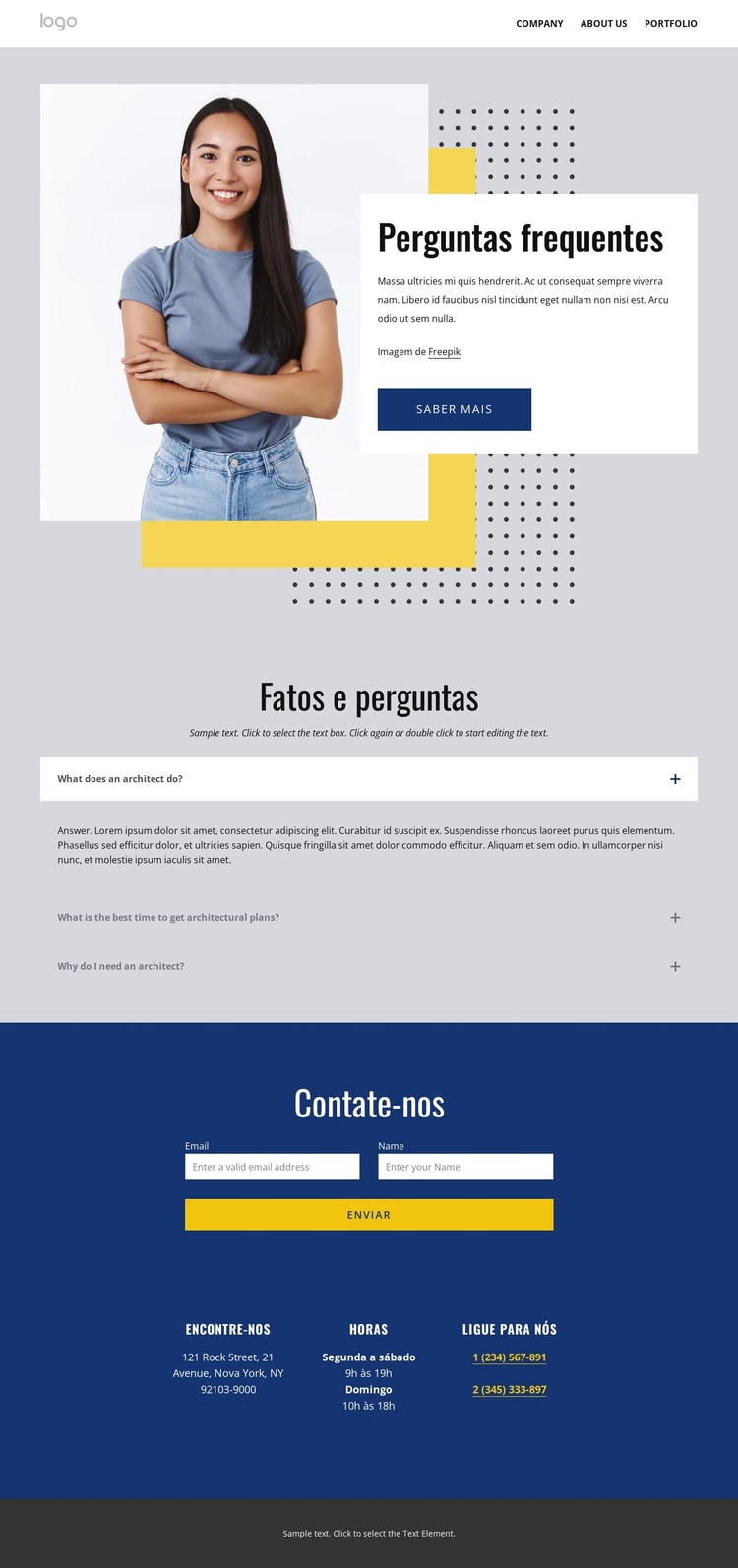 Leia nossas perguntas frequentes Template CSS