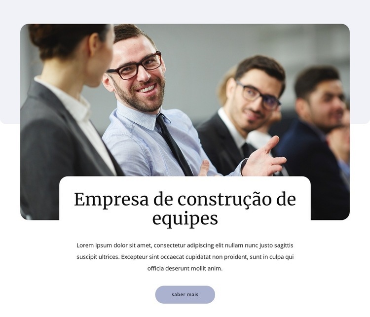 Serviços e atividades de formação de equipes Modelo HTML5