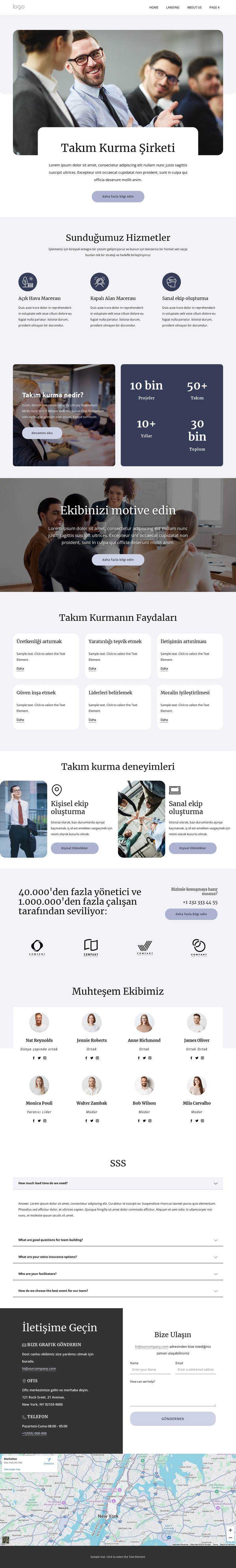 Takım oluşturma çözümleri CSS Şablonu