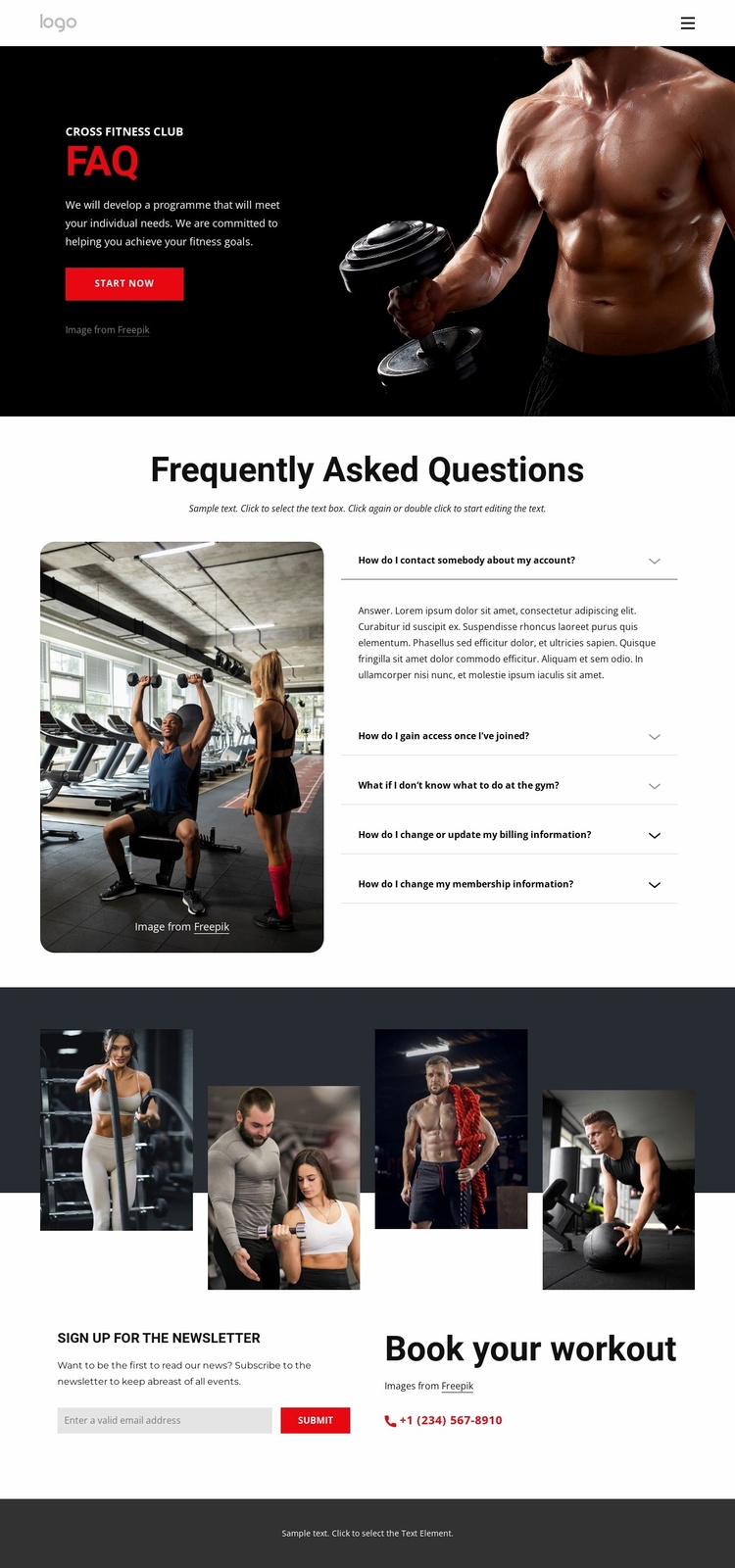 Membership FAQ Website Template