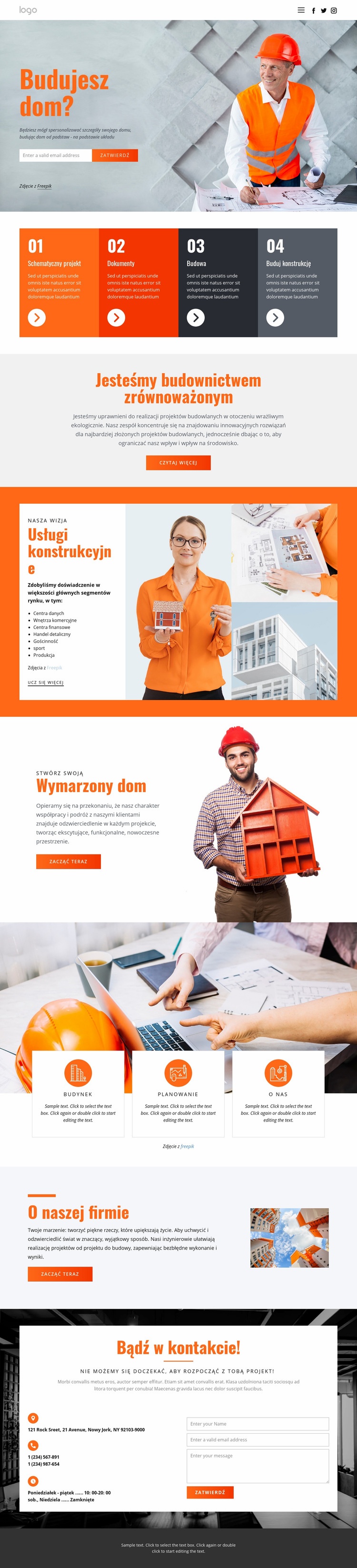 Innowacyjna architektura domu Szablon witryny sieci Web