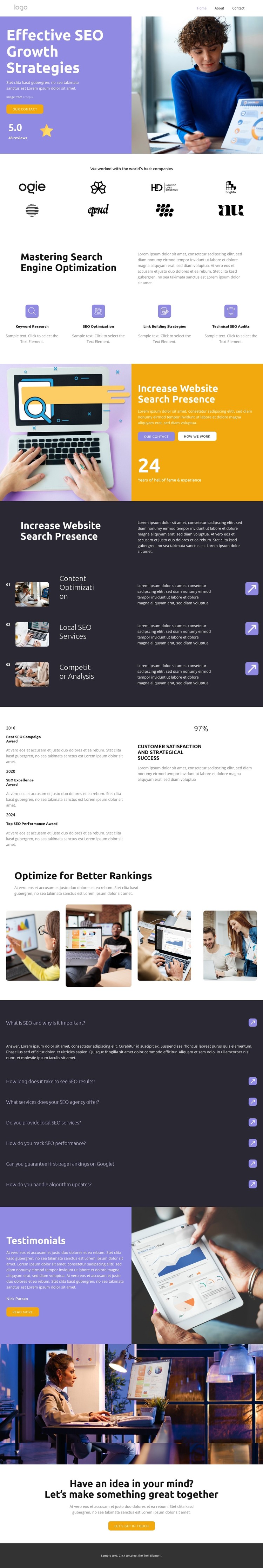 Customer satisfaction CSS Template