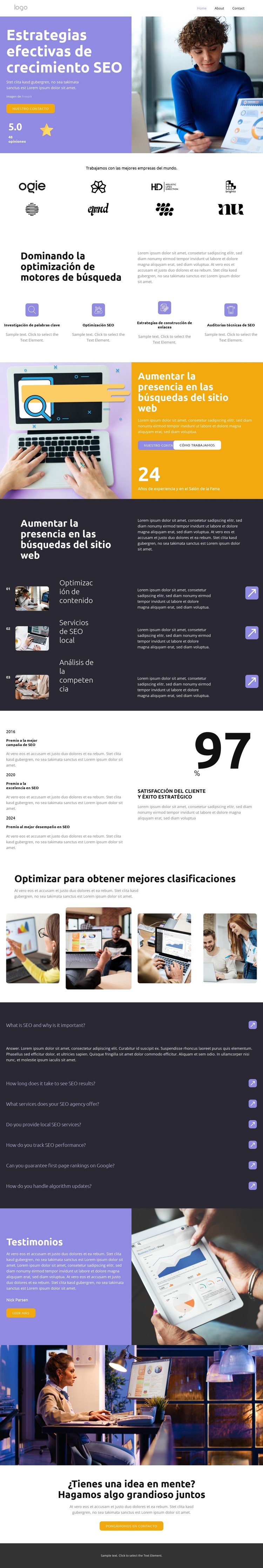 Satisfacción del cliente Plantilla CSS