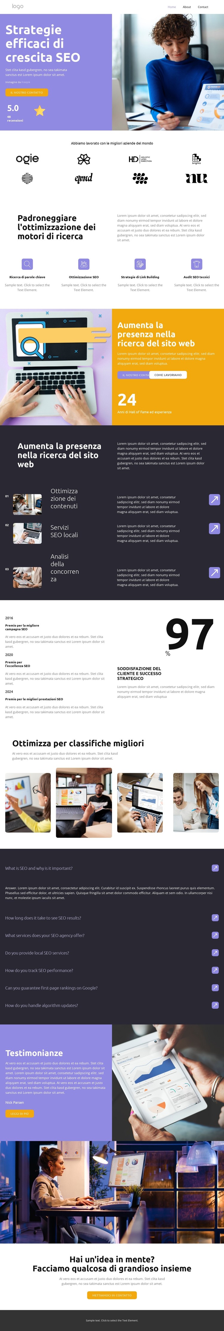 Soddisfazione del cliente Modello CSS