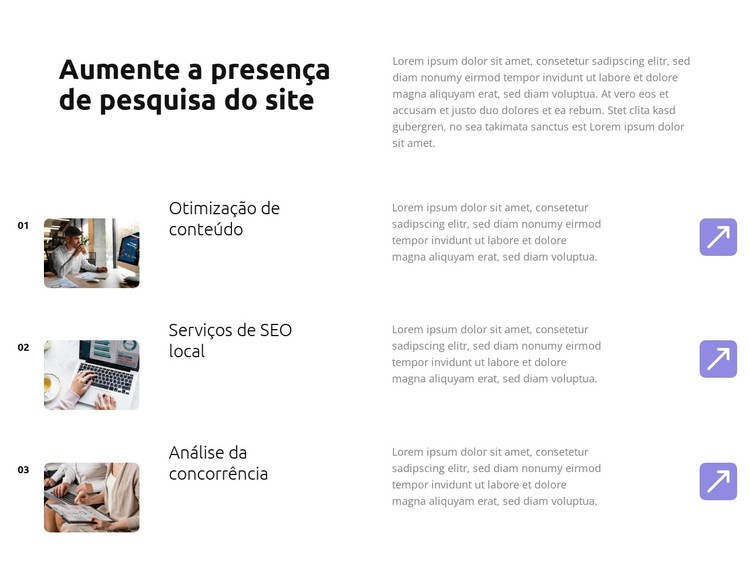 Otimize para melhores classificações Template CSS