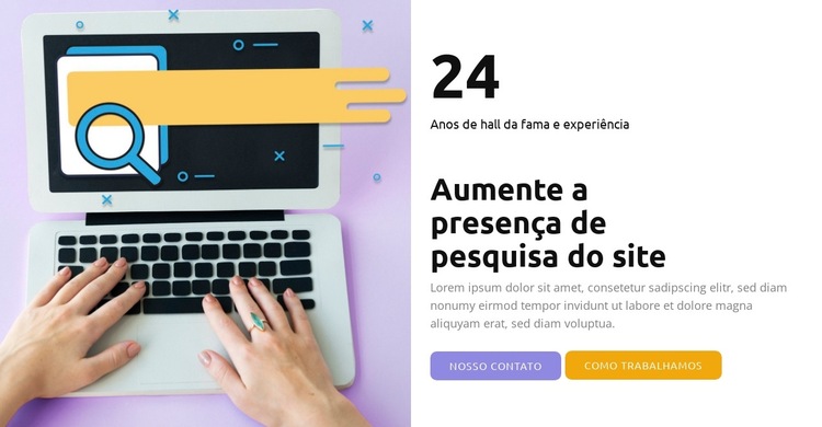 Gere tráfego orgânico para o site Modelo de site