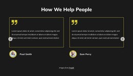 Testimonials From Clients Landing Page