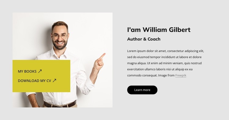 Author and coach CSS Template