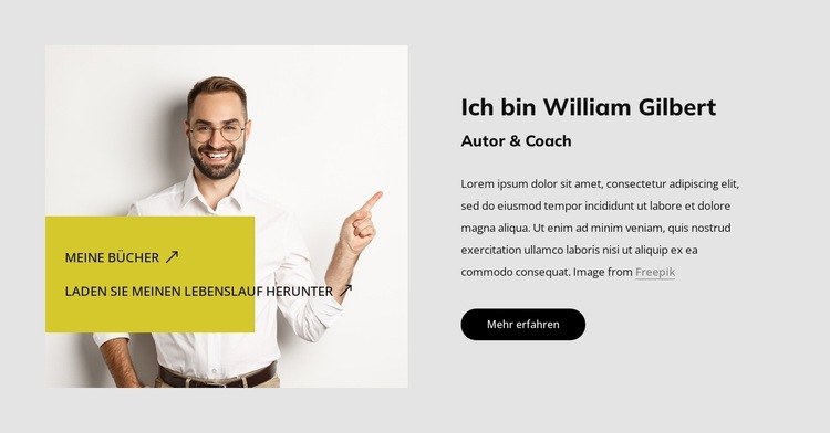 Autor und Coach Website-Vorlage