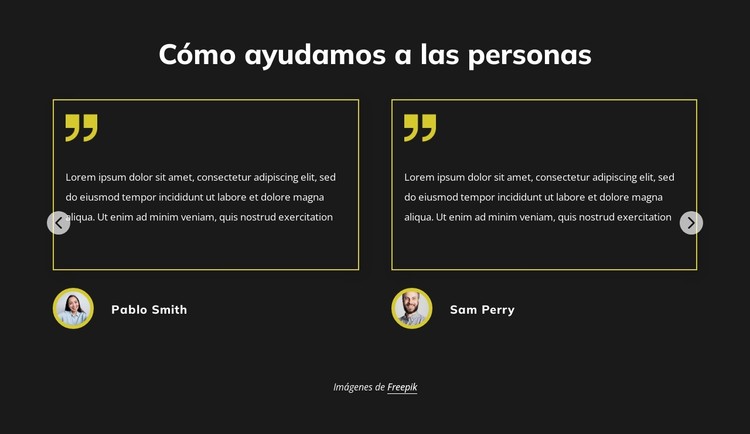 Testimonios de clientes Plantilla CSS