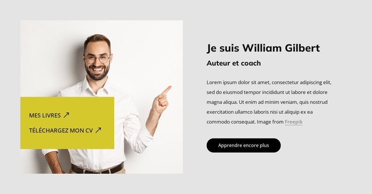 Auteur et coach Modèle HTML