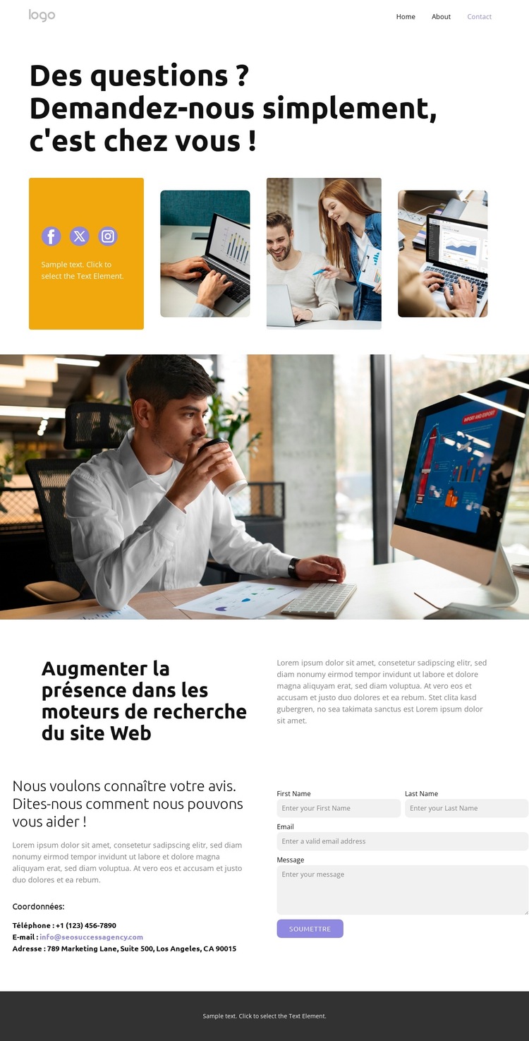 Stratégies de réussite SEO Modèle de site Web