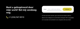 Productontwerper Voor Inschrijfformulier En Contactgegevens