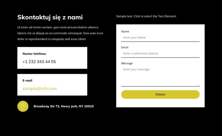 Po prostu skontaktuj się z nami Szablon HTML
