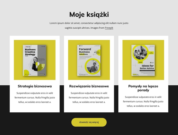 Moje książki Szablon witryny sieci Web