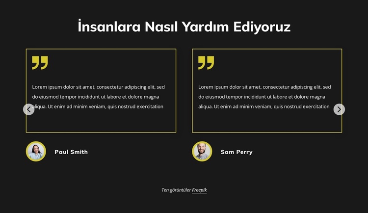 Müşterilerden gelen referanslar WordPress Teması