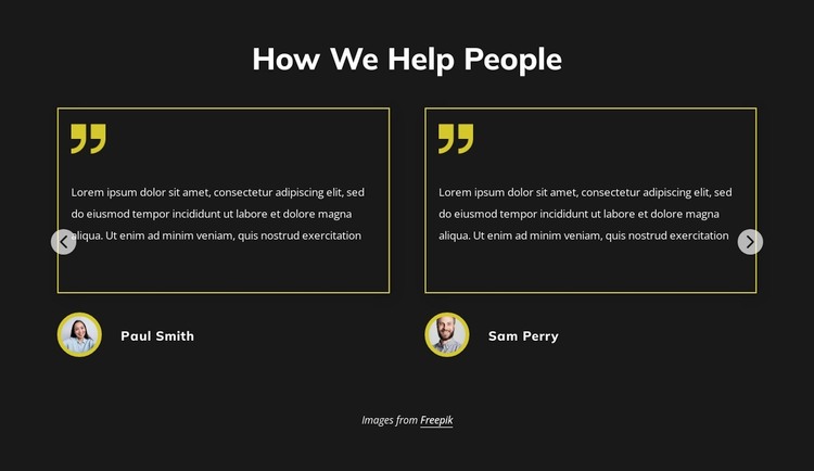 Testimonials from clients WordPress Theme