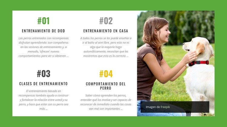  Curso online de comportamiento canino Maqueta de sitio web