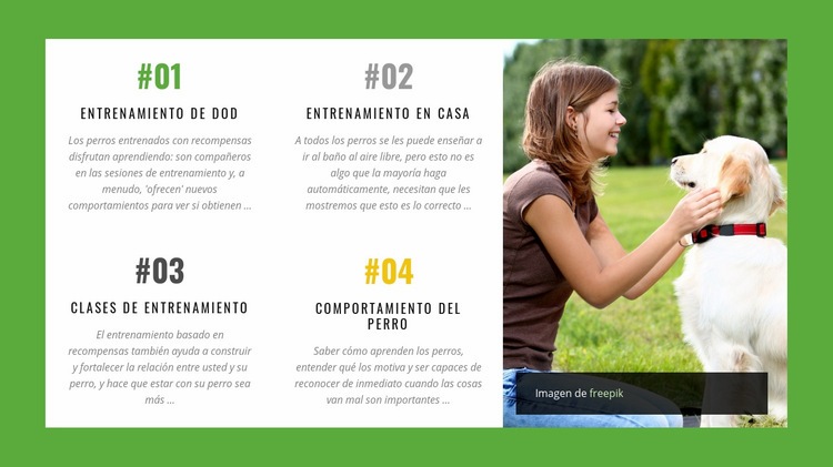  Curso online de comportamiento canino Plantilla de una página