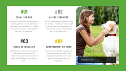 Disposition Du Site Web Pour Cours En Ligne Sur Le Comportement Des Chiens