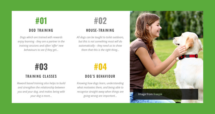  Dog behavior online course Homepage Design