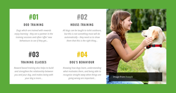  Dog behavior online course One Page Template