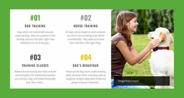  Dog behavior online course Website Mockup