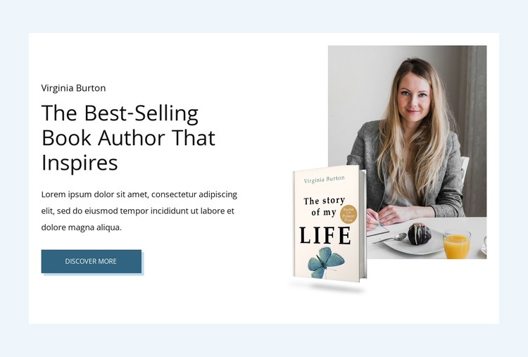 The best-selling book author CSS Template