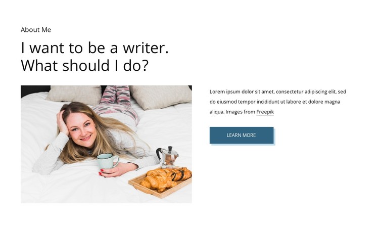 Writer and author CSS Template