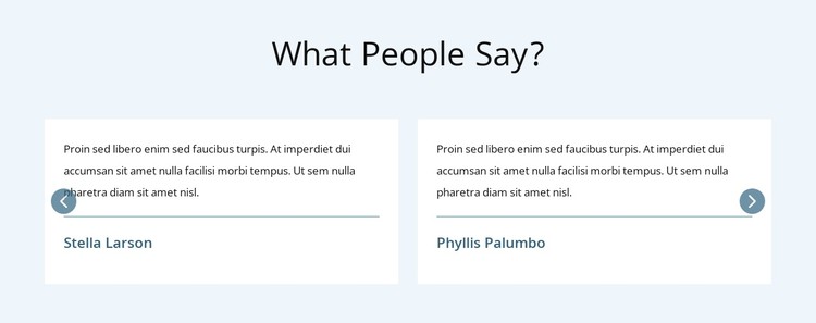 What people say CSS Template