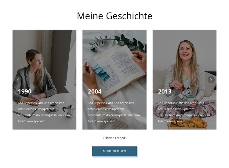 Meine Geschichte Website-Vorlage